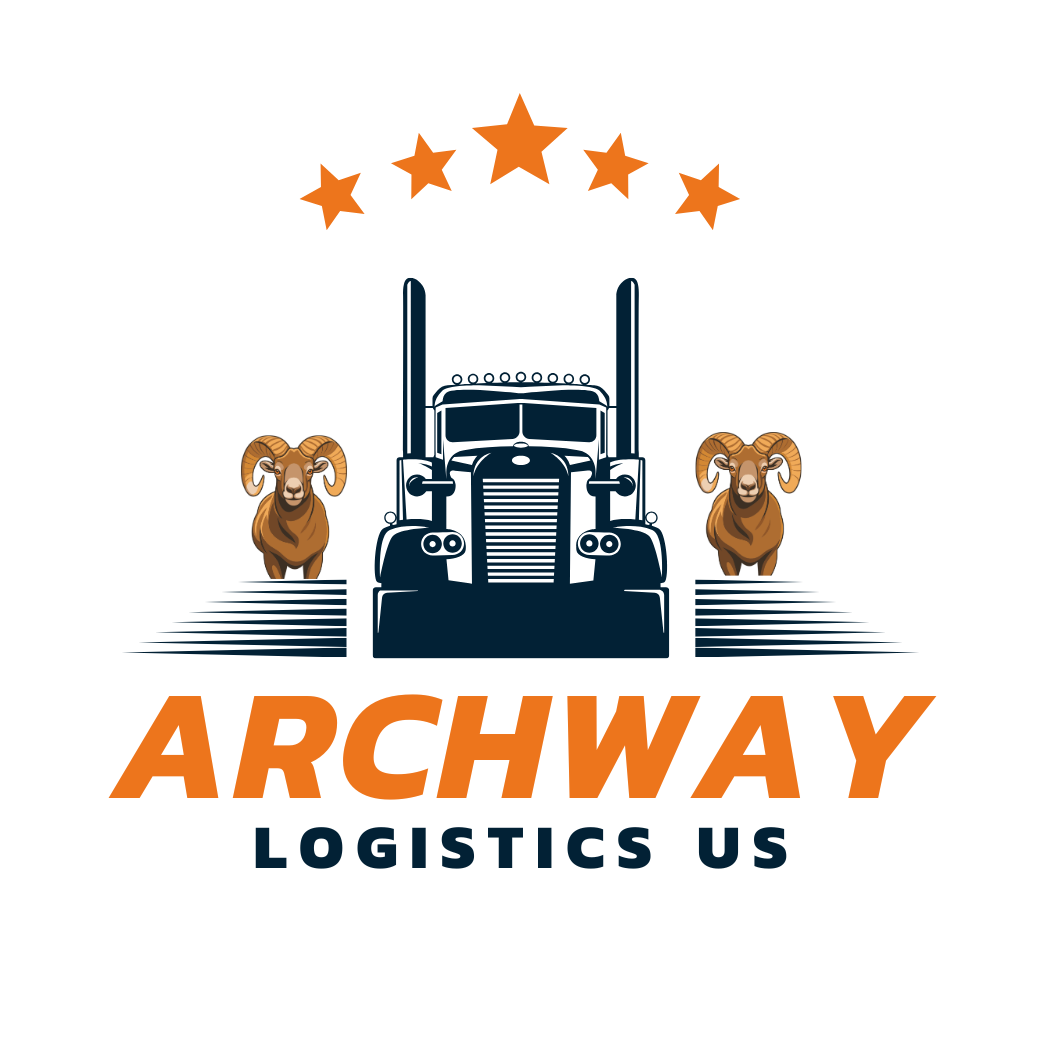 blue orange bold front truck cargo logistic auto logo (2)